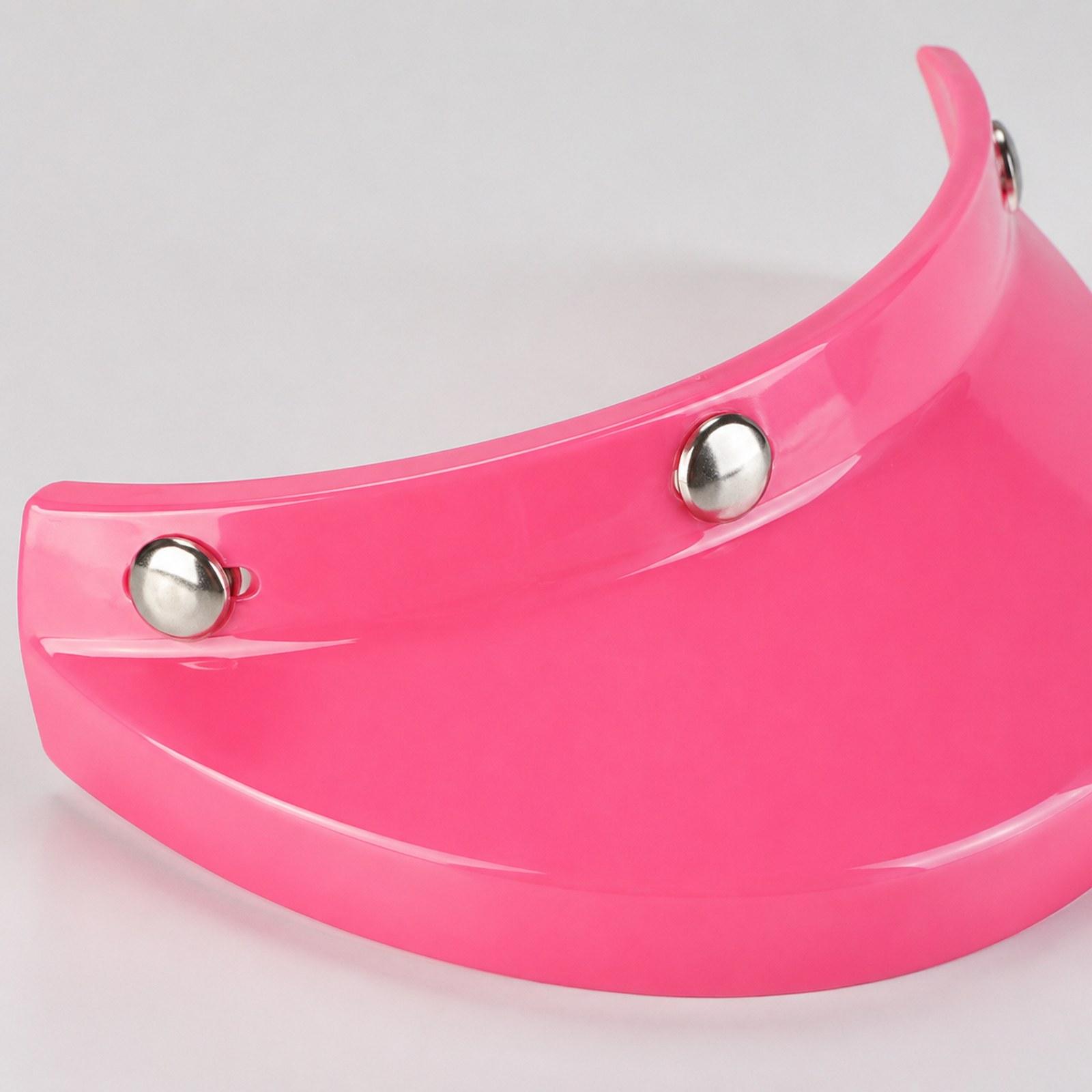Bicycle Helmet - Retro Motorcycle Helmet Visor Adjustable Pink