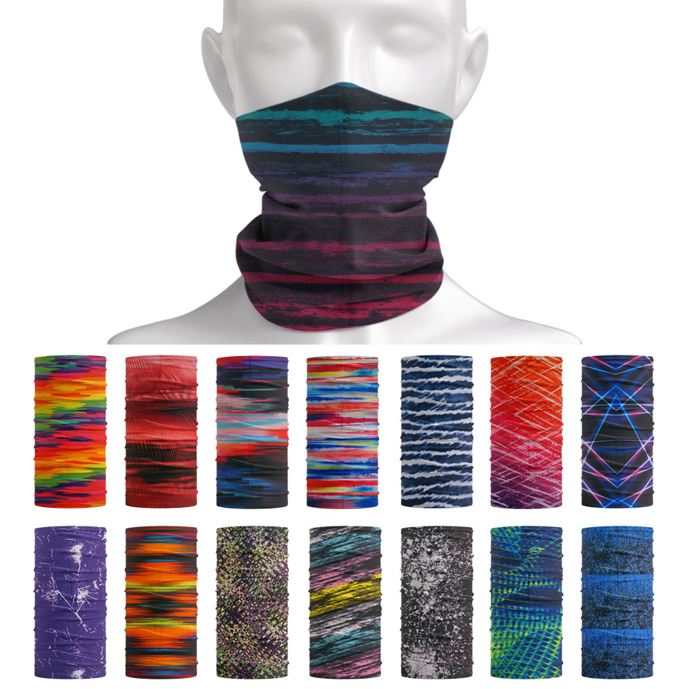 Cycling Gears - Tie-Dye Stripes Pattern Neckchief Outdoor Summer