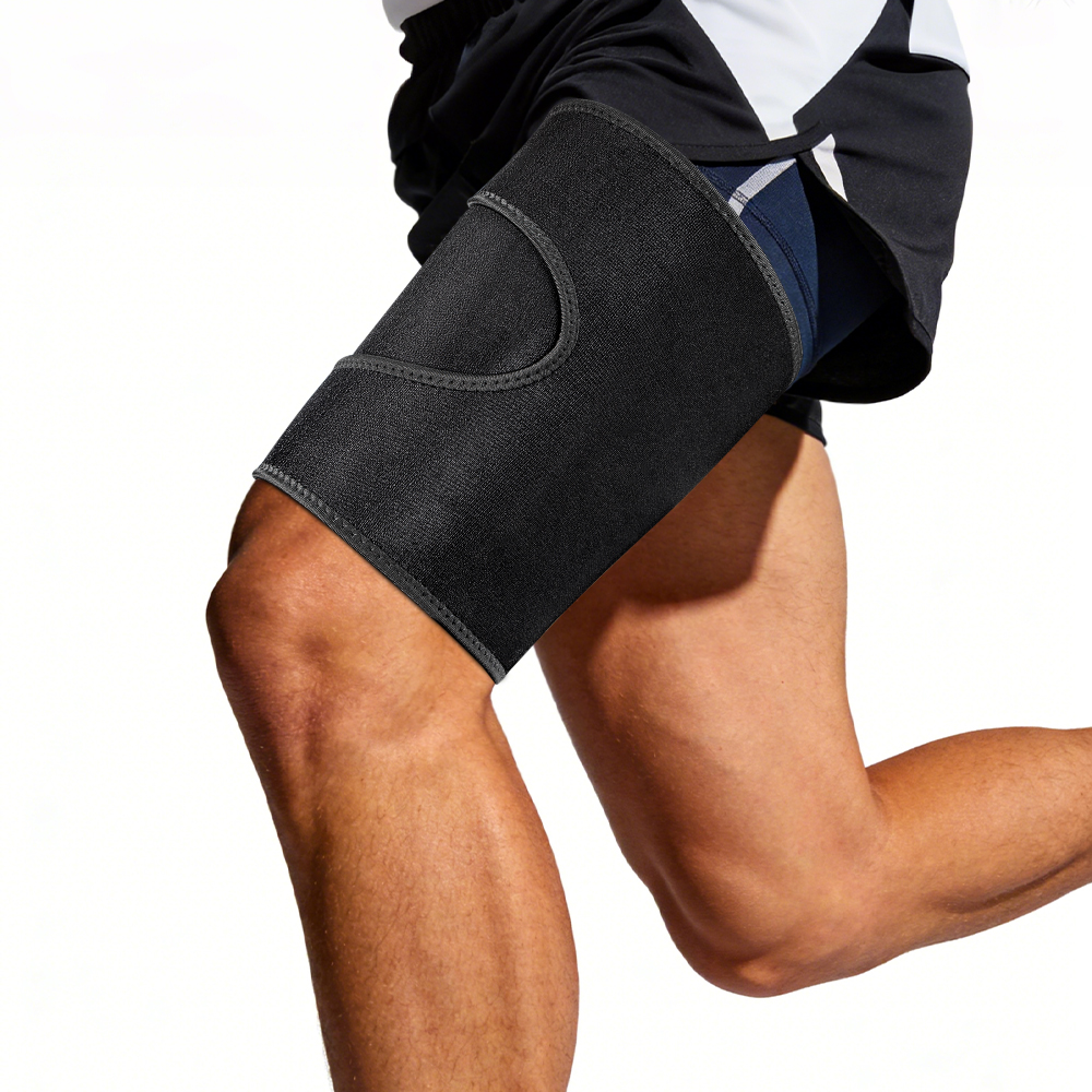 Cycling Quads - 1/2PCS Adjustable Thigh Compression Wrap Support,