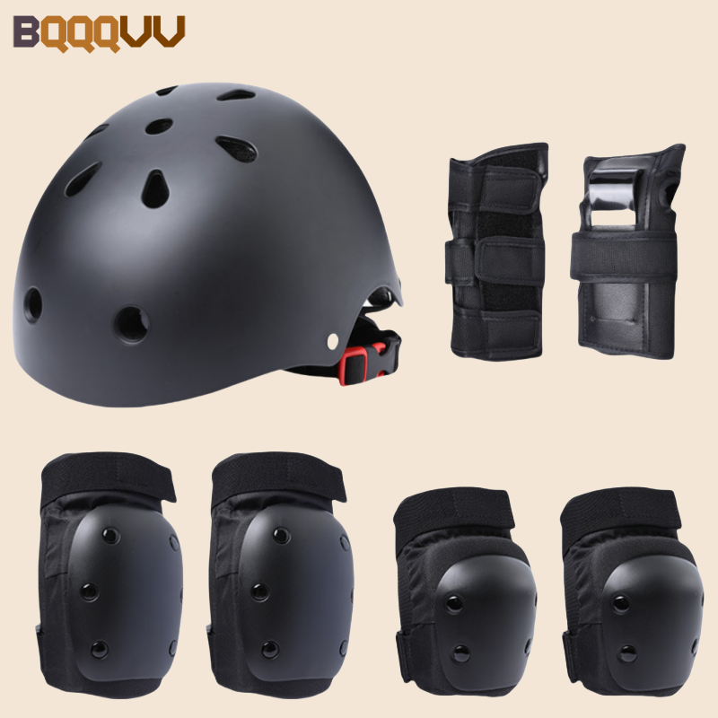 Cycling Gear Helmet - 7PCS/Set Teens Adult Knee Pads Elbow