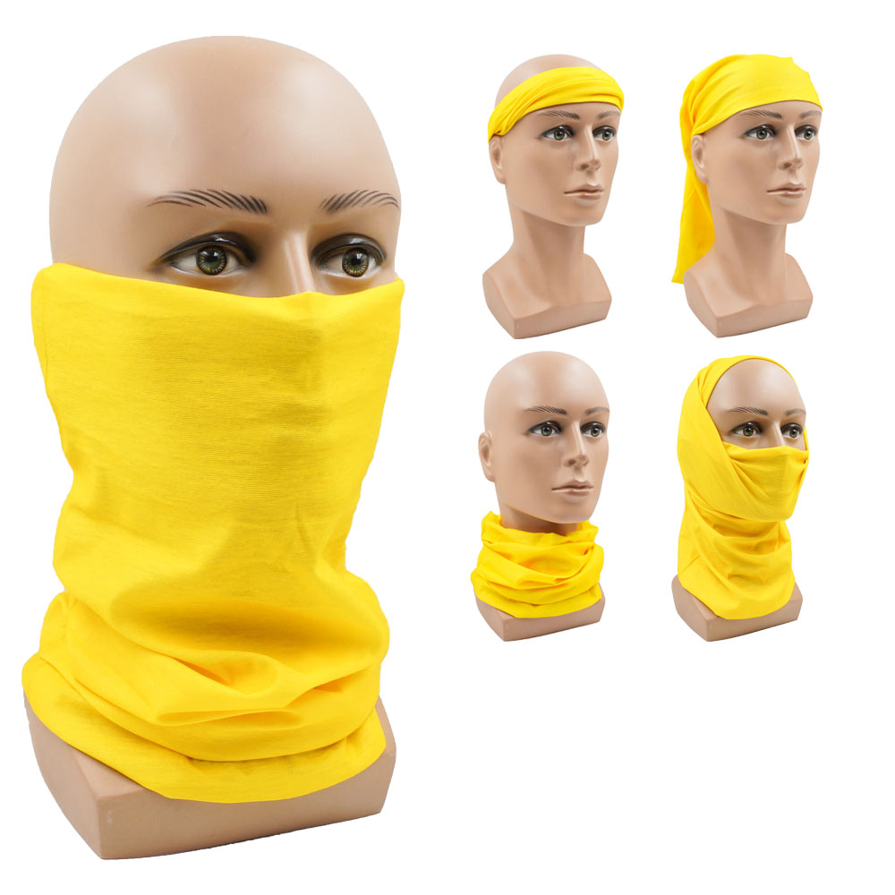 Cycling Gears - Yellow Multifunction Cycling Neck Gaiter Sunblock