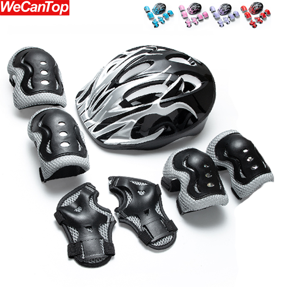 7PCS Kids Helmet Knee Elbow Pa - огляд і ціна Cycling Gear Helmet