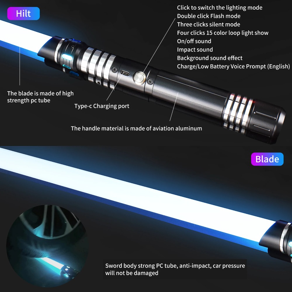 10GH-15-Color LED Light Saber  - огляд і ціна Cycling Quads