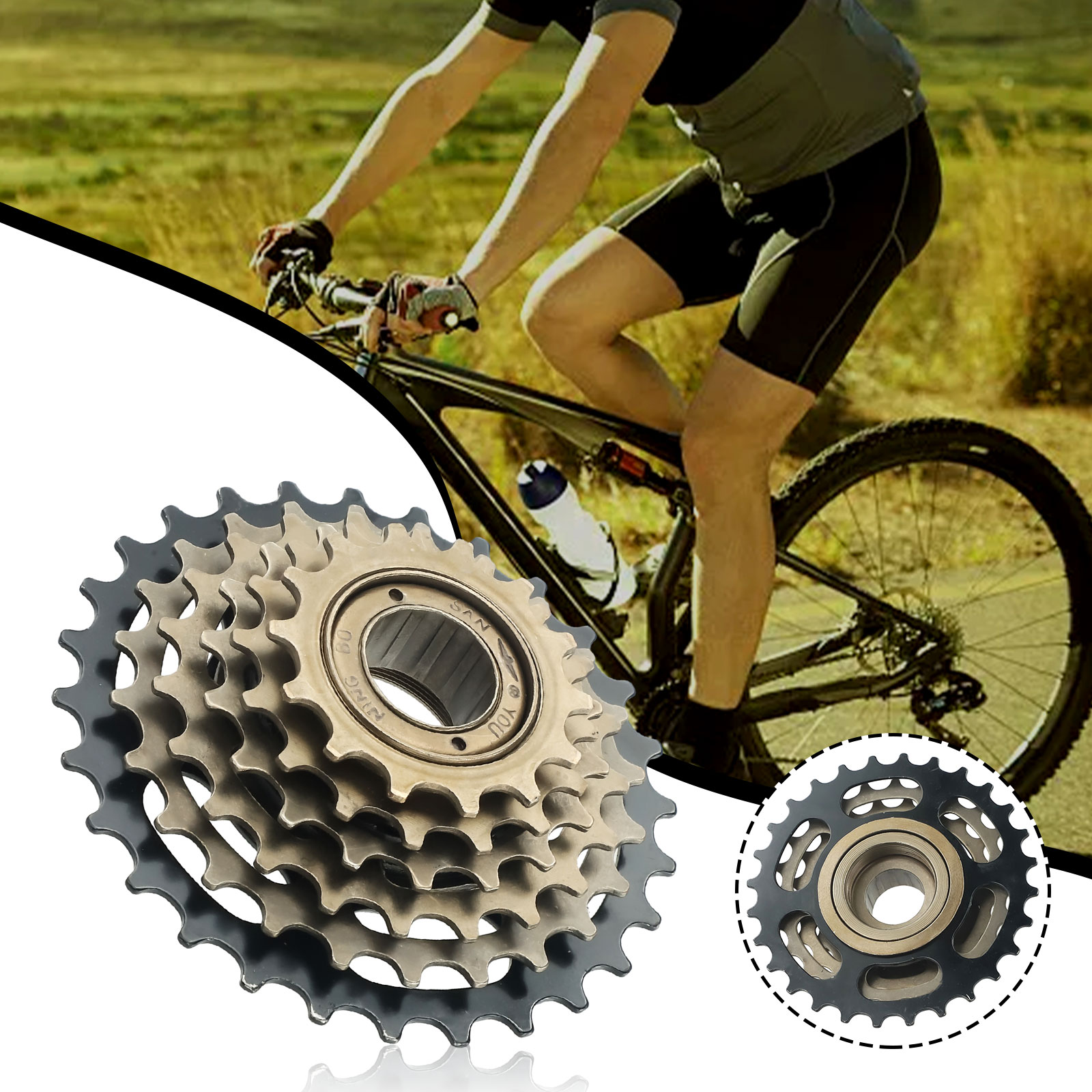 1pc Bike Screw On Freewheel 6  - огляд і ціна Cycling Gear Parts