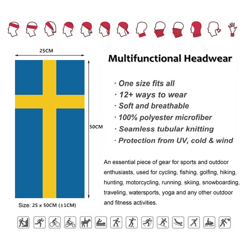 Sweden Flag Printed Bandana He - огляд і ціна Cycling Gears