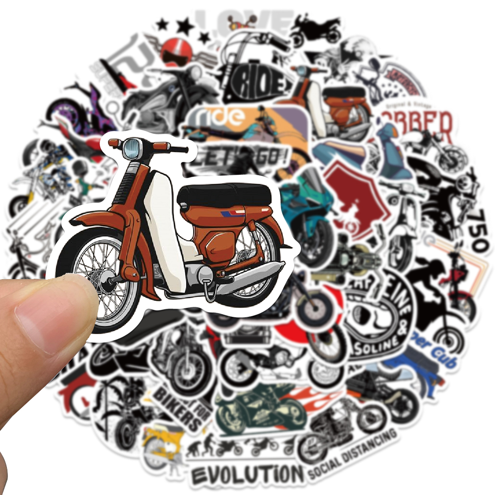 50pcs Retro Motorcycle Sticker - огляд і ціна Bicycle Helmet